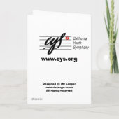 Konzert Invierno Gruß-Karte Karte (Rückseite)