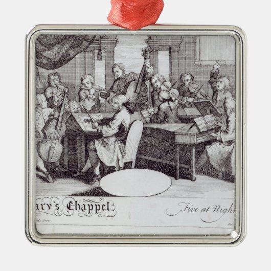 Konzert-Karte für Marys Kapelle Silbernes Ornament (Vorne)