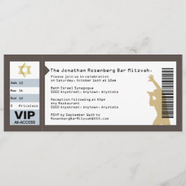 Konzert-Karten-Bar Mitzvah Einladung in Brown