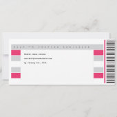 Konzert-Karten-Einladung im Pink Einladung (Rückseite)