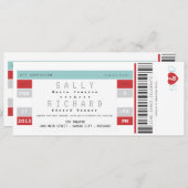 Konzert-Karten-Einladung im Rot und im Aqua Einladung (Vorne/Hinten)