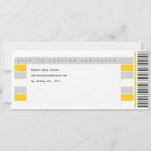 Konzert-Karten-Einladung im Sonnenschein-Gelb Einladung (Rückseite)