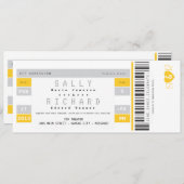 Konzert-Karten-Einladung im Sonnenschein-Gelb Einladung (Vorne/Hinten)