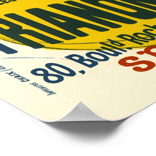 KONZERT "Le TRIANON" in Paris Poster (Ecke)