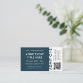 Konzert | Navy Blue QR Code Event Ticket (Stehend Vorderseite)