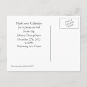 Konzert oder Erwägung Save the Date Postkarte (Rückseite)