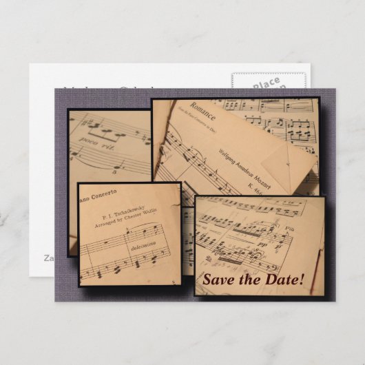 Konzert oder Erwägung Save the Date Postkarte (Vorne/Hinten)