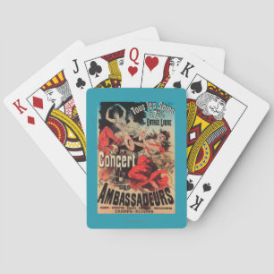 Konzert-Plakat auf Alleende Champs-Elysees Spielkarten