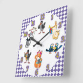 Konzert Quadratische Wanduhr (Winkel)