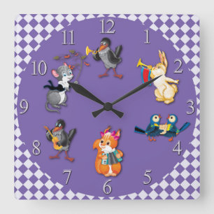 Konzert Quadratische Wanduhr