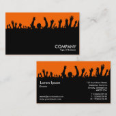 Konzert - Schwarz und Orange Visitenkarte (Vorne/Hinten)