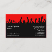 Konzert - Schwarz und Rot Visitenkarte (Rückseite)