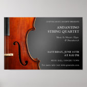 Konzert Streichquartett Violin Erwägung Poster (Vorne)