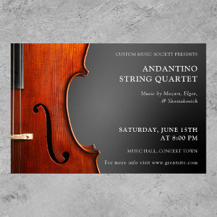 Konzert Streichquartett Violin Erwägung Poster