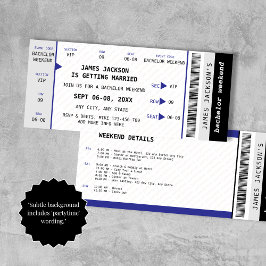 Konzert Ticket Bachelor Wochenende Tour Einladung