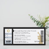 Konzert Ticket Bar Mitzvah Einladung in Black JRP (Stehend Vorderseite)