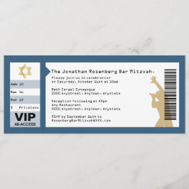 Konzert Ticket Bar Mitzvah Einladung Marine Blue