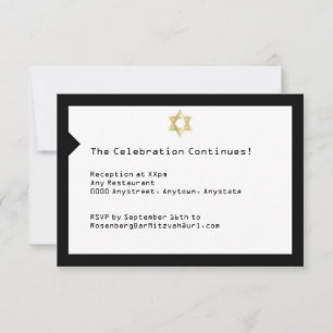 Konzert Ticket Bar Mitzvah Empfang Card RSVP Karte