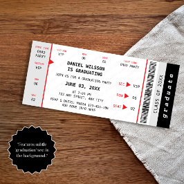 Konzert Ticket Class of 2025 Moderner Abschluss Einladung