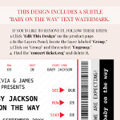 Konzert Ticket Einzigartig Funny Pregnancy Ankündi Einladung