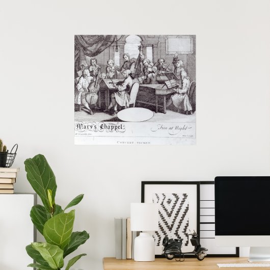 Konzert-Ticket für Marias Kapelle Poster (Heimbüro)