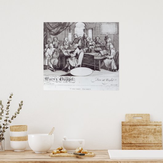 Konzert-Ticket für Marias Kapelle Poster (Küche)