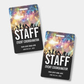 Konzert-Ticket-Mitarbeiter VIP All Access Pass Ausweis (Vorder- & Rückseite)