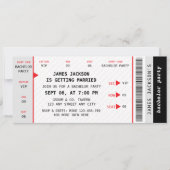 Konzert Ticket Music Bachelor Party Einladung (Vorderseite)