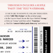 Konzert Ticket Music Bachelor Party Einladung