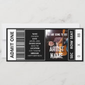 Konzert Ticket personalisierte Veranstaltung Ticke Einladung (Vorderseite)