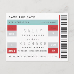 Konzert Ticket Save the Date