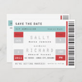 Konzert Ticket Save the Date (Vorne/Hinten)