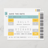 Konzert Ticket Save the Date (Vorne/Hinten)