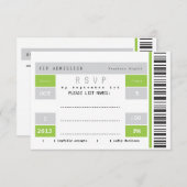 Konzert Ticket Stub UAWG RSVP Karte (Vorne/Hinten)