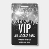 Konzert-Ticket VIP All Access Pass Schwarz Weiß Ausweis (Vorderseite)