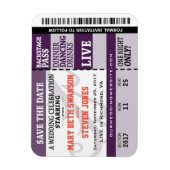 Konzert-Ticket Zeitschrift speichern Magnet (Vertikal)