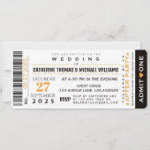 Konzert VIP Ticket und UAWG Wedding Einladung (Rückseite)