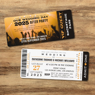 Konzert VIP Ticket und UAWG Wedding Einladung