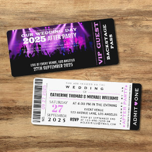 Konzert VIP Ticket und UAWG Wedding Einladung