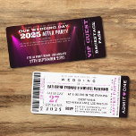 Konzert VIP Ticket und UAWG Wedding Einladung<br><div class="desc">Eine musikalische Hochzeitseinladung in Form eines Konzerttickets ist eine lustige und kreative Art, den Ton für Ihren großen Tag Set. Dieses Kartendesign enthält die Namen der Paare als "Headliner", wobei das Hochzeitstermin und der Veranstaltungsort in den Konzertdetails aufgeführt sind. Sie können dieses Design anpassen, um einige lustige Details auf der...</div>