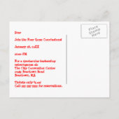 Konzerteinladung personalisieren einladungspostkarte (Rückseite)