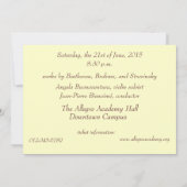 Konzerteinladung von Orchestra Instruments Einladung (Rückseite)