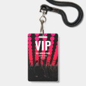 Konzertfestival VIP Individuelle Name Ausweis (Vorderseite mit Lanyard)