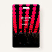 Konzertfestival VIP Individuelle Name Ausweis (Rückseite)