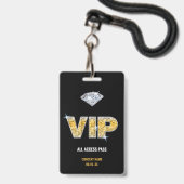 Konzertfestival VIP Individuelle Name Ausweis (Vorderseite mit Lanyard)
