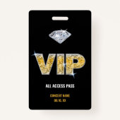 Konzertfestival VIP Individuelle Name Ausweis (Vorderseite)