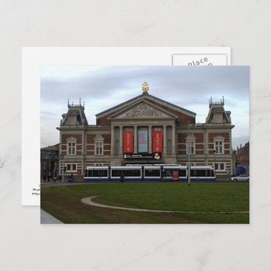 Konzerthalle, Amsterdam Postkarte (Vorne/Hinten)
