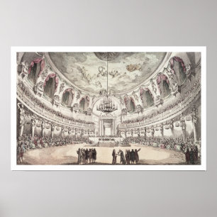 Konzerthalle in Venedig, 18. Jahrhundert (farbig e Poster