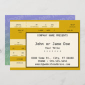 Konzertkarte (Vorne/Hinten)