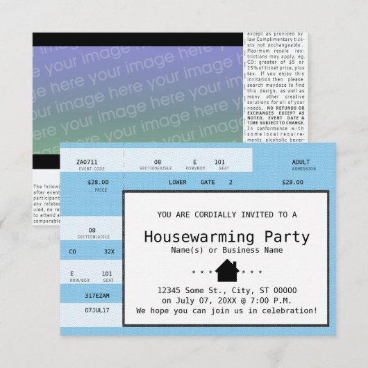 Konzertkarte Einladung (Vorne/Hinten)